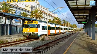 Malgrat de Mar R1  Rodalies Barcelona  Renfe 447 [upl. by Dis]