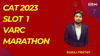 CAT 2023 Slot 1 VARC Marathon  CAT 2023 Analysis  CAT 2023 PYQ Detailed Solution  CATWay [upl. by Fanni]