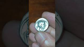 REPÚBLICA ROMANA L Marcius Philippus 56 AC Denario plata Roma monedas coin silver history art [upl. by Hsirap]