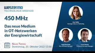 Westermo Webinar 450MHz Das neue Medium in OT Netzwerken der Energiewirtschaft [upl. by Doniv]