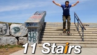 Inline Skating Down Stairs Tutorial  By Bill Stoppard [upl. by Cynde854]