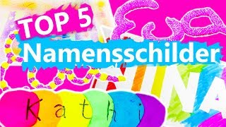 Top 5 Namensschilder  Deko Ideen fürs Zimmer [upl. by Lucretia384]