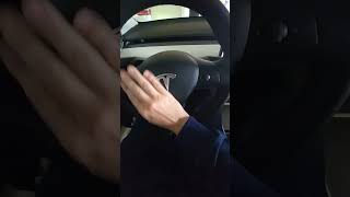 Adjusting Tesla steering wheel model y 2024 [upl. by Netneuq]