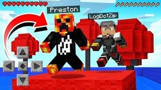 MINECRAFT WIPEOUT 1v1 RACE CHALLENGE w PrestonPlayz amp Logdotzip [upl. by Prissie64]