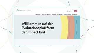 Tutorial zur Nutzung der OnlineEvaluationsplattform der Impact Unit [upl. by Notaes]