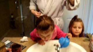 4 year old doing the neti pot [upl. by Narad]