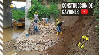 Proceso constructivo de Gaviones  Gavión tipo Caja  Contención de Taludes [upl. by Donelson]