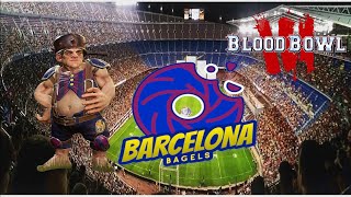 Halflings Vs Halflings  Blood Bowl 3  Barcelona Bagels Game 1 [upl. by Davie]