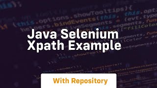 java selenium xpath example [upl. by Handel]