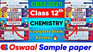 Class 12 Chemistry Oswaal Sample Paper  Book Review  Best Sample Paper Book For Class 12 CBSE 🔥 [upl. by Fernandez453]