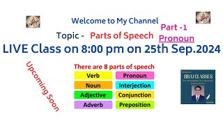 Parts of Speech  Part 1 Pronoun [upl. by Llenrahs]