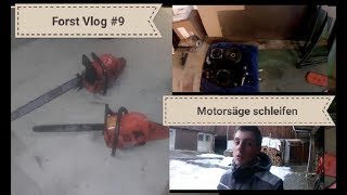 Forst Vlog 9 Motorsägen Schleiftechnik und Wabko Luftkompressor zerlegt [upl. by Ahsercel]