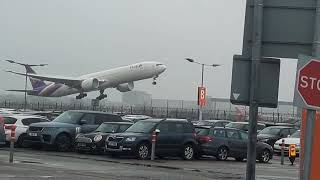 Here is the THAI 777 300 in Heathrow Sunday 20 October 2024 [upl. by Tarkany]