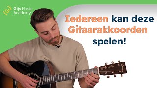 Gitaar akkoorden leren spelen voor beginners  3 makkelijke akkoorden [upl. by Nolos377]