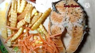 Salmon Steak recipe and Pork Steak Take Home [upl. by Pelag]