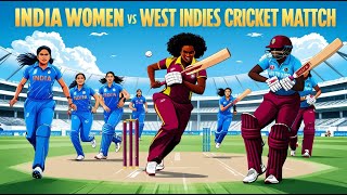 India vs West Indies Women Live  T20I Match Today  Streaming Highlights cricket t20 highlights [upl. by Burnard]