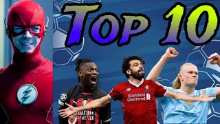 Top 10 Fastest Footballers 2024  HD [upl. by Airec]