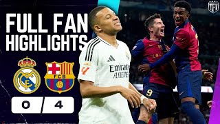 Real Madrid DESTROYED by Barca Real Madrid 04 Barcelona Highlights [upl. by Nahtnamas]