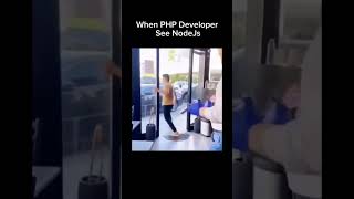 When PHP Developer See NodeJs First Time 🤣 programming funny howtolearncodingforbeginners memes [upl. by Alakcim332]