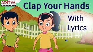 Clap Your Hands with Lyrics  Popular English Nursery Rhymes for Kids [upl. by Beniamino]