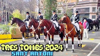 Cabalgata de los Tres Tombs de Sant Antoni 2024 Barcelona Spain [upl. by Malet]