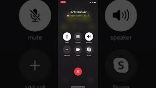 iPhone Skype Incoming Call iOS 16 [upl. by Jilleen]