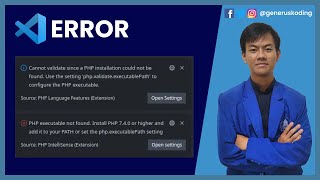 Error VSCode 01  PHP Executable Not Found in VSCode [upl. by Harrietta947]