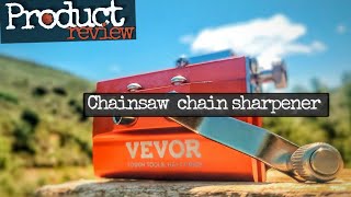 Vevor chainsaw chain sharpener  hand cranked and power tool option [upl. by Eneri]