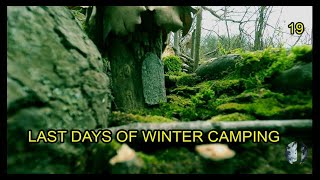 Last days of winter camping Bushcraft An asian in european jungles Video no 19 [upl. by Lakim]