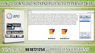 How to Download Notepad plus Auto Typer Software [upl. by Phenica]