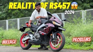 New Aprilia RS457 Owners Experience🔥  Mileage  Problems  Service Cost [upl. by Meehyrb356]