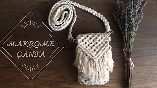 Makrome Çanta  Macrame Bag  Makrome Çanta Yapımı  Makrome Çanta Nasıl Yapılır   DIY  Çanta [upl. by Aidnahs218]