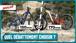 150 ou 170 mm quel est le meilleur débattement en VTT électrique [upl. by Plusch]