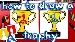 How To Draw A Trophy For Fathers Day [upl. by Solahcin]