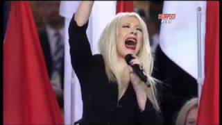 Christina Aguilera Screws Up the US National Anthem At Superbowl XLV  HD High Quality [upl. by Aynahs243]