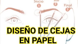 Diseño de cejas para principiantes en PAPEL Curso de cejas [upl. by Norraf660]