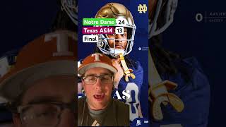 Notre Dame BEATS Texas AampM 2024 viral shorts nfl catholic fyp texas usa f1 football ball [upl. by Stanwin]