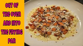 Whats Cooking with The Bear Crustless Keto friendly Frying pan Pizza [upl. by Assiralk581]