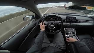 AUDI A8 30 TDI 250PS ON AUTOBAHN [upl. by Inal]