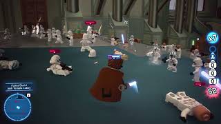 Brutal fight with Jedi NPCs in Lego Star Wars the Skywalker Saga Order 66 [upl. by Aicekal]