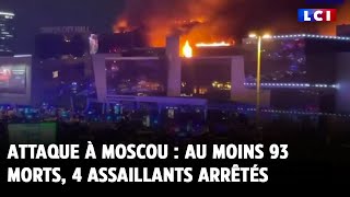 Attaque à Moscou  au moins 93 morts 4 assaillants arrêtés [upl. by Chastain]