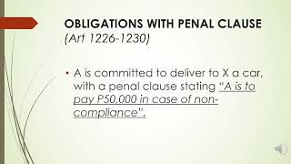 INDIVISIBLE OBLIGATIONS amp PENAL CLAUSE [upl. by Pippas207]