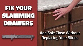 FIX YOUR SLAMMING DRAWERS How to Add Soft Close without Replacing Slides Quick Tips from Tiff 6 [upl. by Dougall]