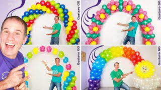 4 IDEAS 🤩 ARCO DE GLOBOS 😍 Guirnalda de globos Decoración con globos  Gustavo gg [upl. by Massingill545]