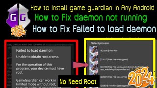 How to Install game guardian in any android  Fixed Daemon not running No Root [upl. by Inoek841]