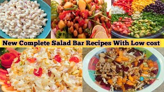 Salad Bar Restaurant Style  6 New Salads  Protein Salad  Mixed Fruit salad Russian salad [upl. by Je166]