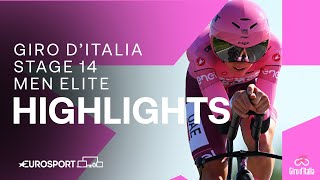 THRILLING TIME TRIAL 💨  Giro DItalia Stage 14 Race Highlights  Eurosport Cycling [upl. by Arvonio]