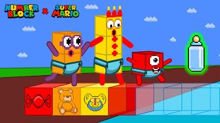 Pattern Palace  Numberblocks Babies With The Bridge FULL of CANDIES  Game Animation [upl. by Ruberta]