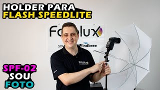 Holder para Flash speedlite e modificadores de luz  SPF02 da Sou Foto [upl. by Darees]