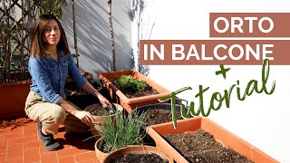 ORTO IN BALCONE preparazione semina e erbe aromatiche  TUTORIAL FIORITO [upl. by Oyek850]